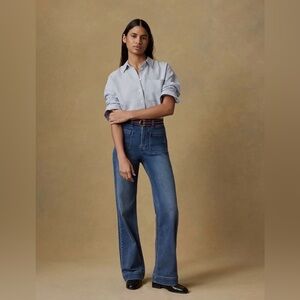 Faherty stretch denim patch pocket jeans